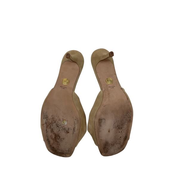 Veronica Beard 'Melli' Beige Leather Suede Sandal Size 9.5 - Picture 5 of 5